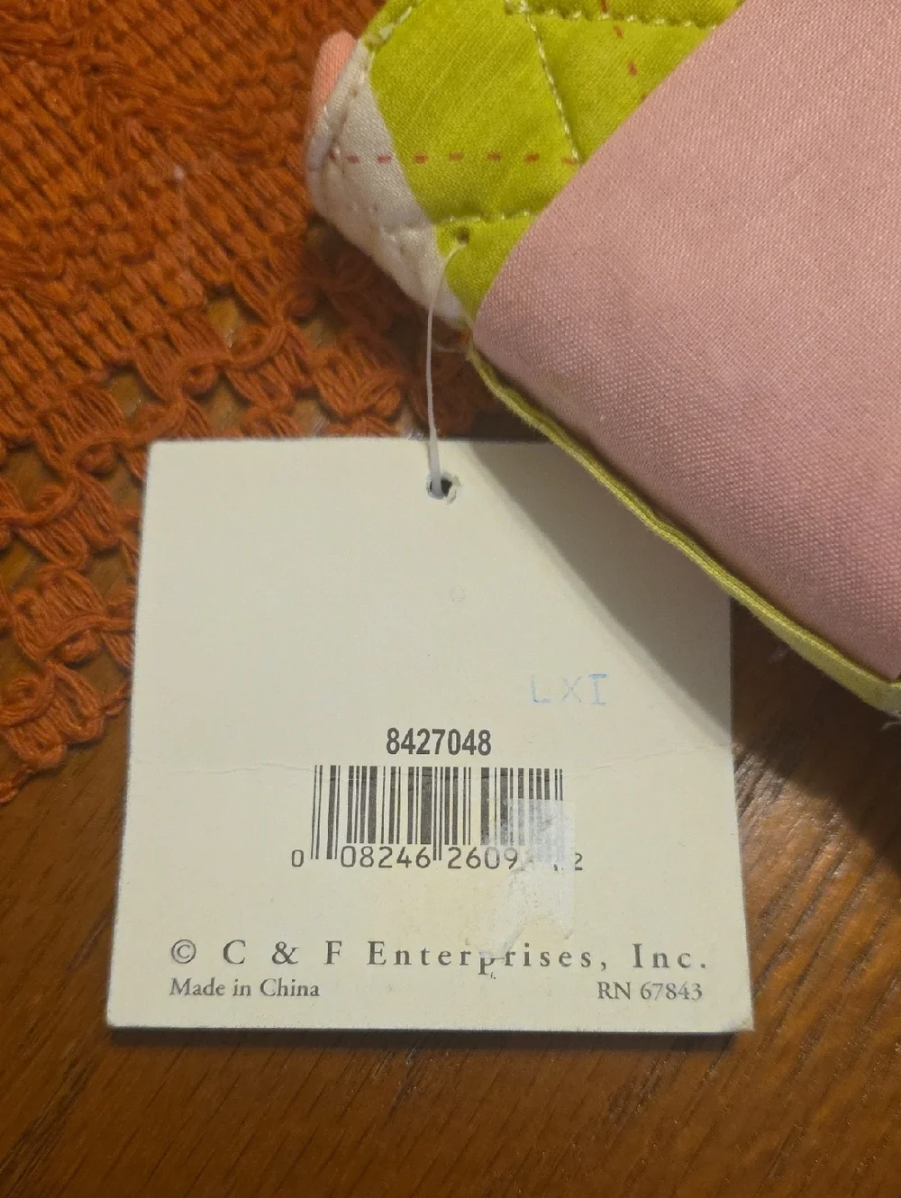 C&F Home Argyle Prepster Tote – Quilted Pink & Lime Bow Bag